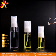 100ml spray pump clear plastic bottle pet